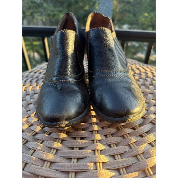 BOC Born Concept Casual Ankle Bootie Women 9 US 40.5 EU 3"Heel Black Leather - Picture 6 of 16